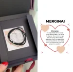 Unisex personalizuota apyrankė Valentinui su brangių žmonių vardais / datomis - Image 9